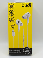 Load image into Gallery viewer, Budi Lightening Connector Earphones 1.2M With Remote Volume Controls & Mic For iPhones