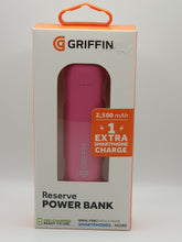 Load image into Gallery viewer, Griffin Pink Powerbank 2500mah Power Boost Charge On The Go Smartphones Pocketsize