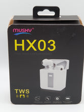 Load image into Gallery viewer, TWS Musky Wireless Earphones Buds Pods Bluetooth Stereo Sound 3Hours Playback Handsfree HX03