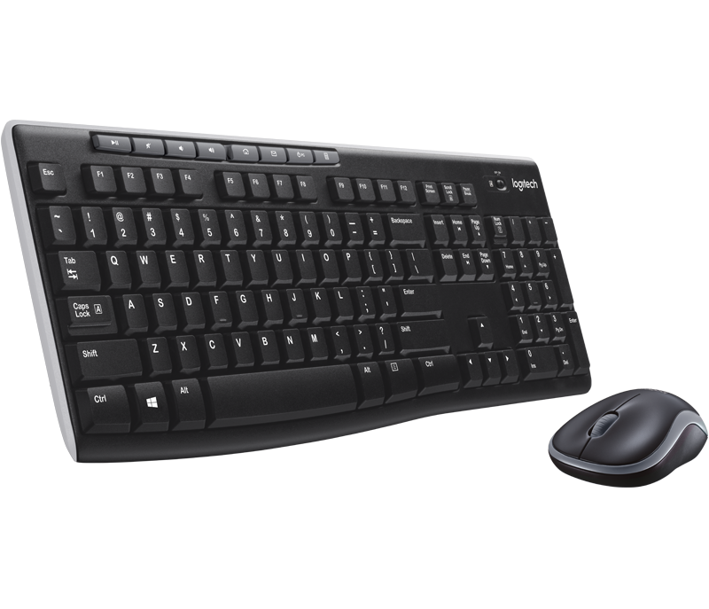 Logitech MK270 Wireless Keyboard & Mouse Combo Black 10M Range Reliable Long Battery Life 3 Year Manufacturers Warranty
