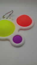 Load and play video in Gallery viewer, Large Simple Dimple Poppits Keyring Attachment Multi Colour
