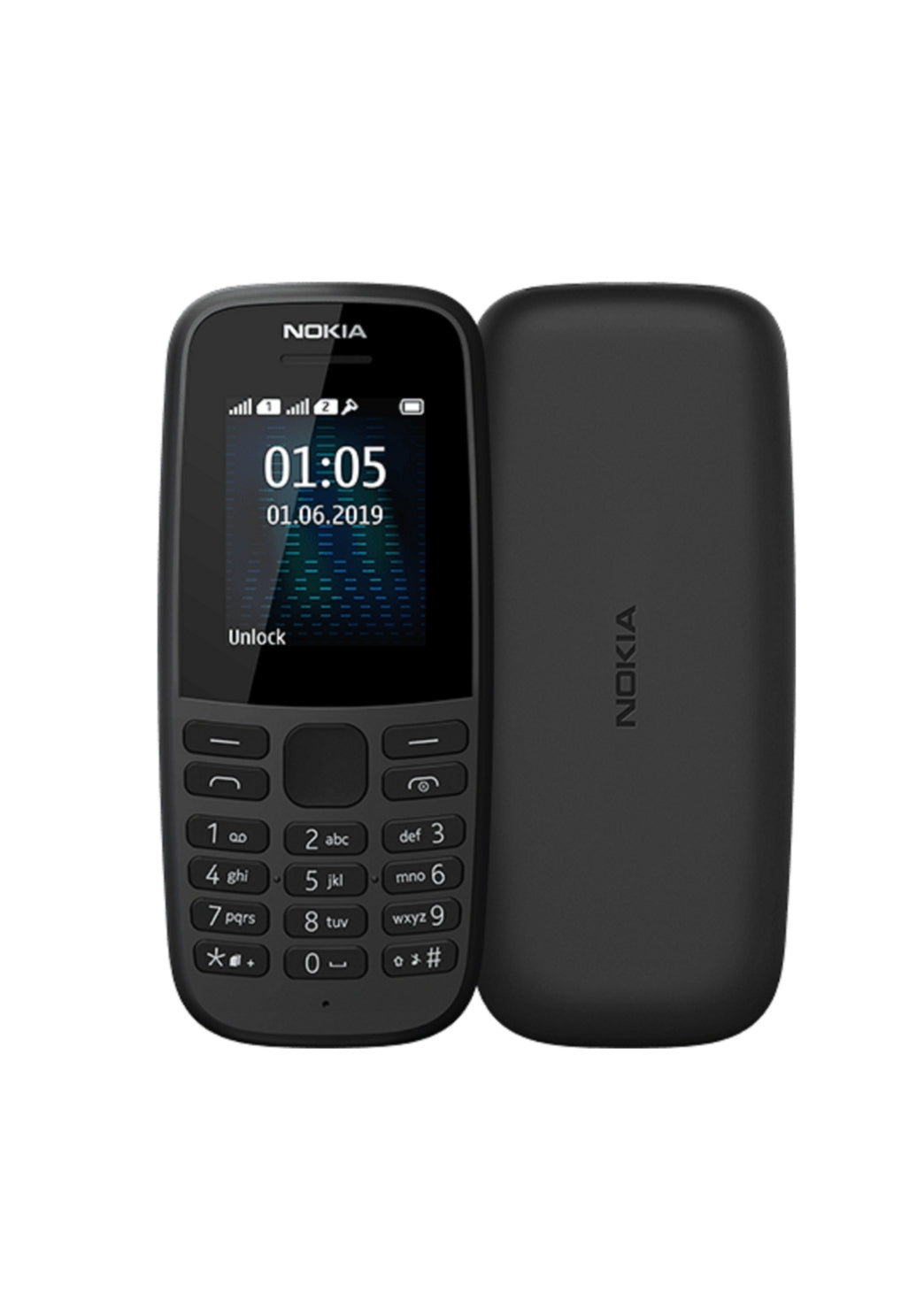 Nokia 105 4th Edition Mobile Phone Black Simple Easy To Use