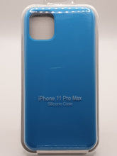 Load image into Gallery viewer, iPhone 11 Pro Max Silicone Blue Case Cover
