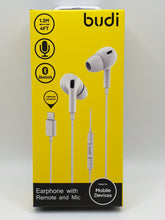 Load image into Gallery viewer, Budi Lightening Connector Earphones 1.2M With Remote Volume Controls &amp; Mic For iPhone/iPad
