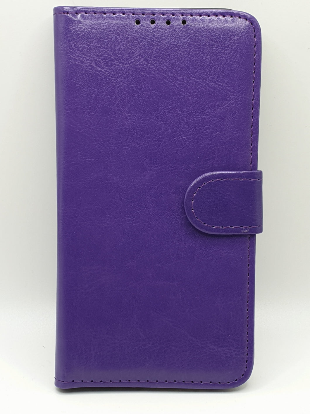 Samsung A10 Wallet Card Insert Case Faux Leather Purple Full Protection Stand Case