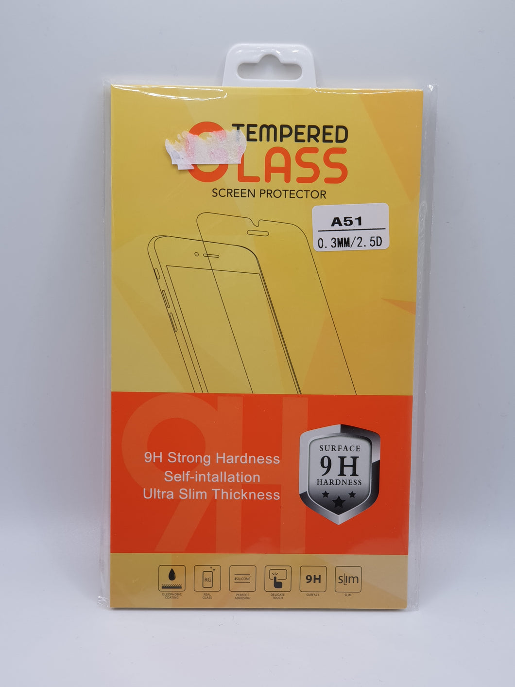 Samsung Galaxy A51 Tempered Glass Screen Protector 9H Toughened Impact Shield (2Pack)