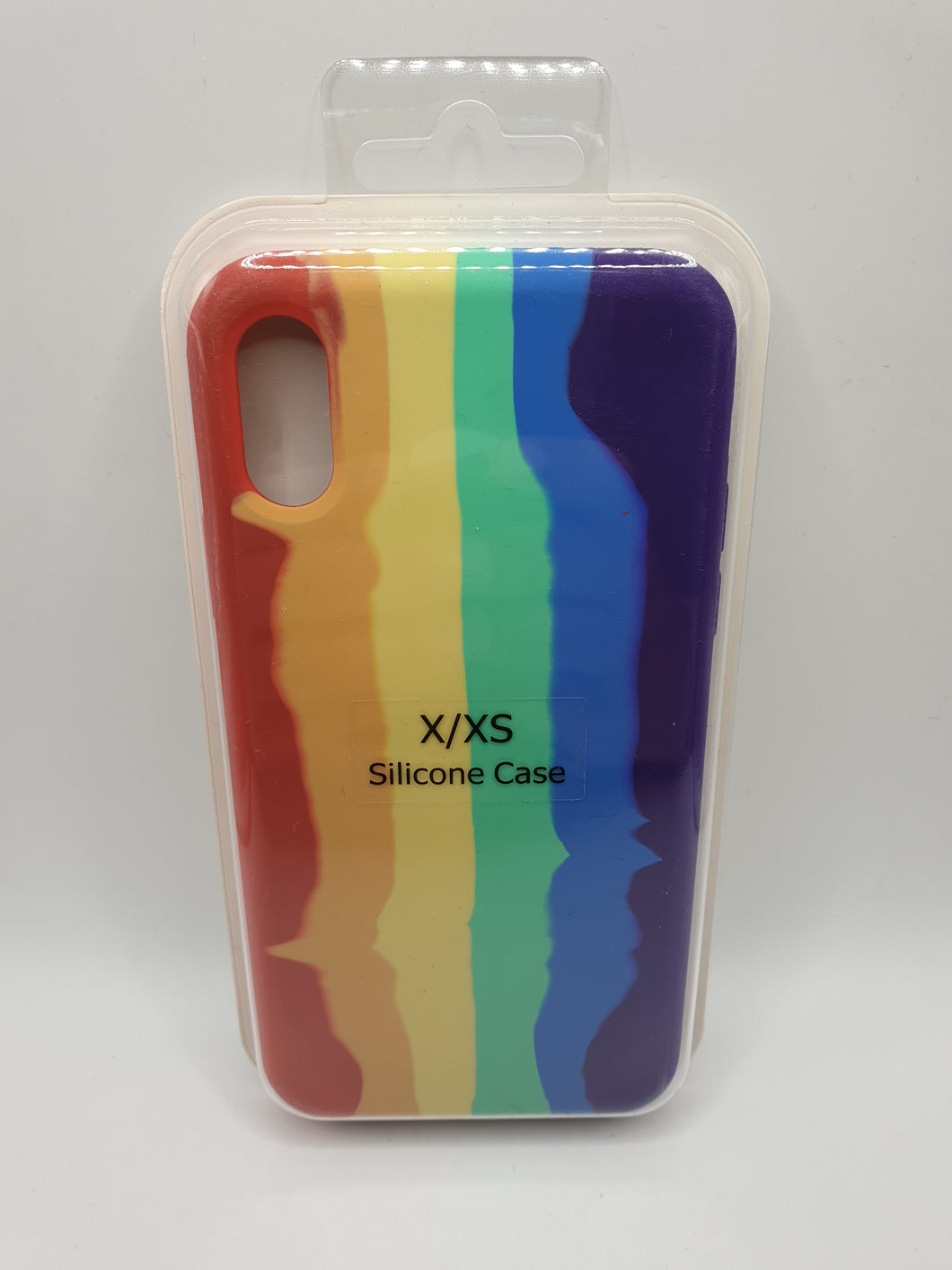 iPhone X/XS Multi Colour Phone Case Cover Silicone Extra Grip Stylish Unique Design Rainbow