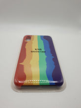 Load image into Gallery viewer, iPhone X/XS Multi Colour Phone Case Cover Silicone Extra Grip Stylish Unique Design Rainbow
