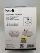 Load image into Gallery viewer, Budi Timer Home Charger For Smartphones Tablets Fast Charging With Type-C &amp; USB Sockets Use International Sockets Shaver On 3 Pin Plug UK
