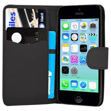 Load image into Gallery viewer, iPhone 6/6S Black Wallet Card Insert Case Faux Leather Style
