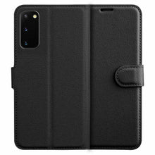 Load image into Gallery viewer, Samsung A12 Wallet Card Insert Case Faux Leather Black Full Protection
