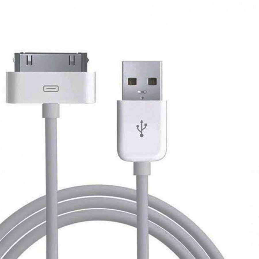 iPhone 4/4S Charger Cable USB White For iPhones/iPods/iPads Sync Data & Power